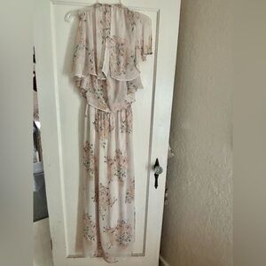 Forever 21 Pastel Floral Maxi Dress in Mint and Blush